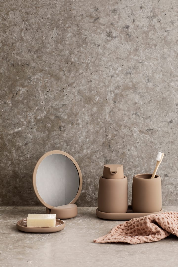 Sono Vanity κεραμικός καθρέφτης Ø17 cm, Μπεζ Blomus
