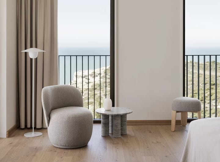 Πλαϊνό τραπεζάκι Volos S 52 cm, Silver Travertine Blomus