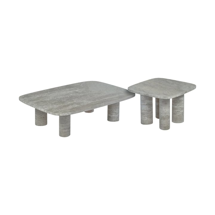 Πλαϊνό τραπεζάκι Volos S 52x52 cm, Silver Travertine Blomus