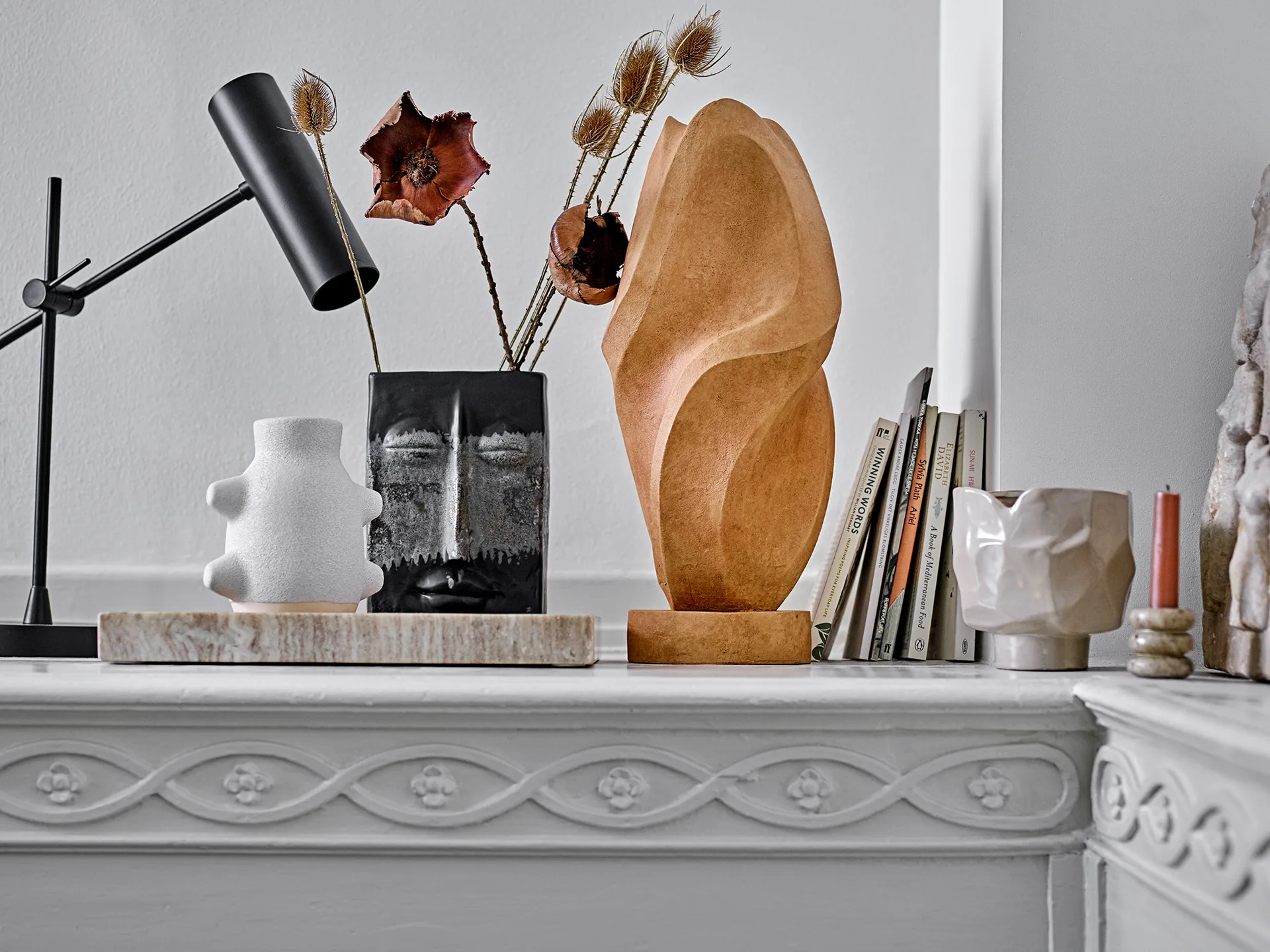 Ασπροπορτοκαλί βάζο Μπίρκα, 16 εκατοστά Bloomingville