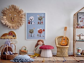 Λου καθιστικό πουφ 30xØ37 cm - Κόκκινο - Bloomingville