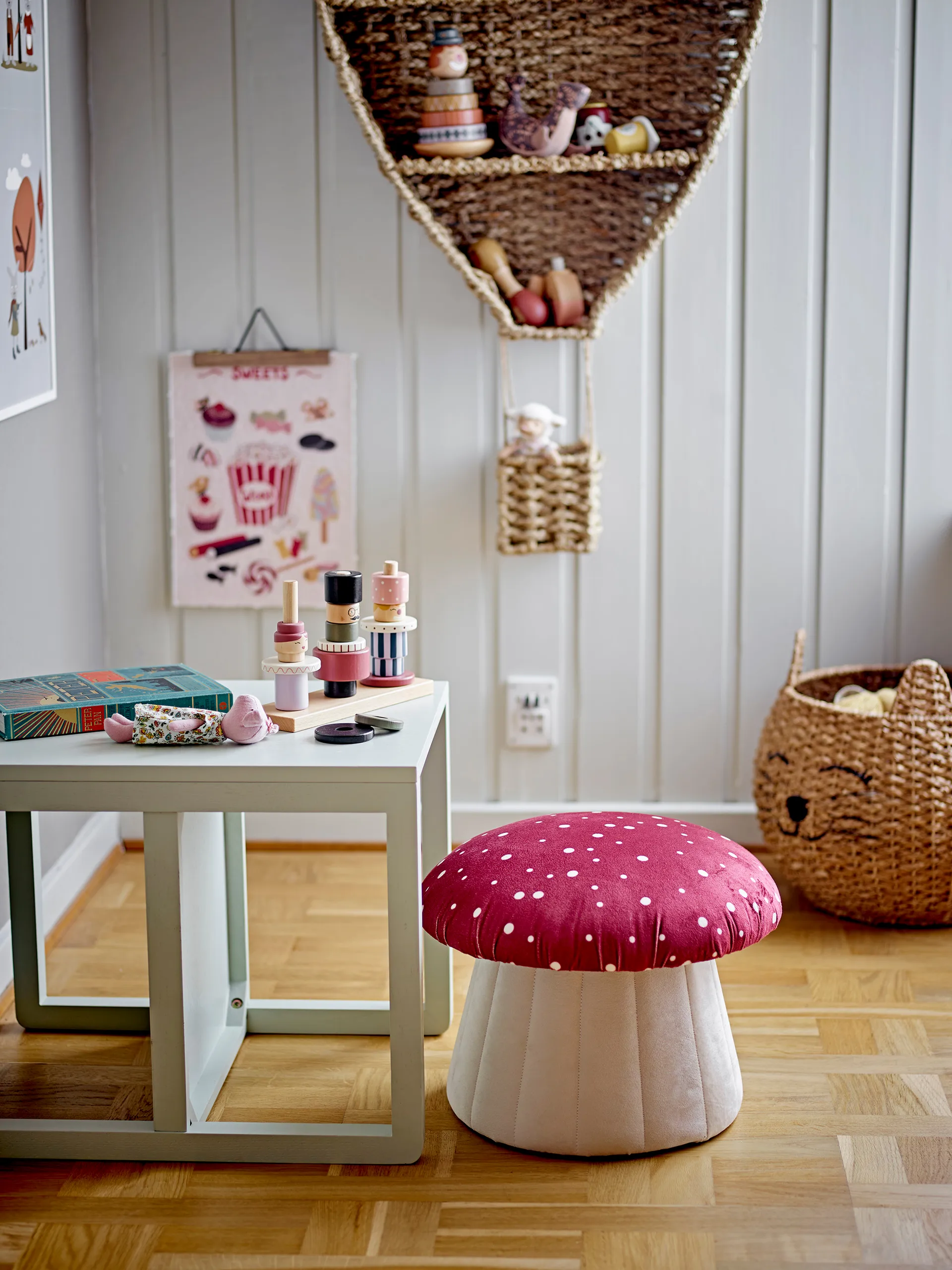 Λου καθιστικό πουφ 30xØ37 cm, Κόκκινο Bloomingville