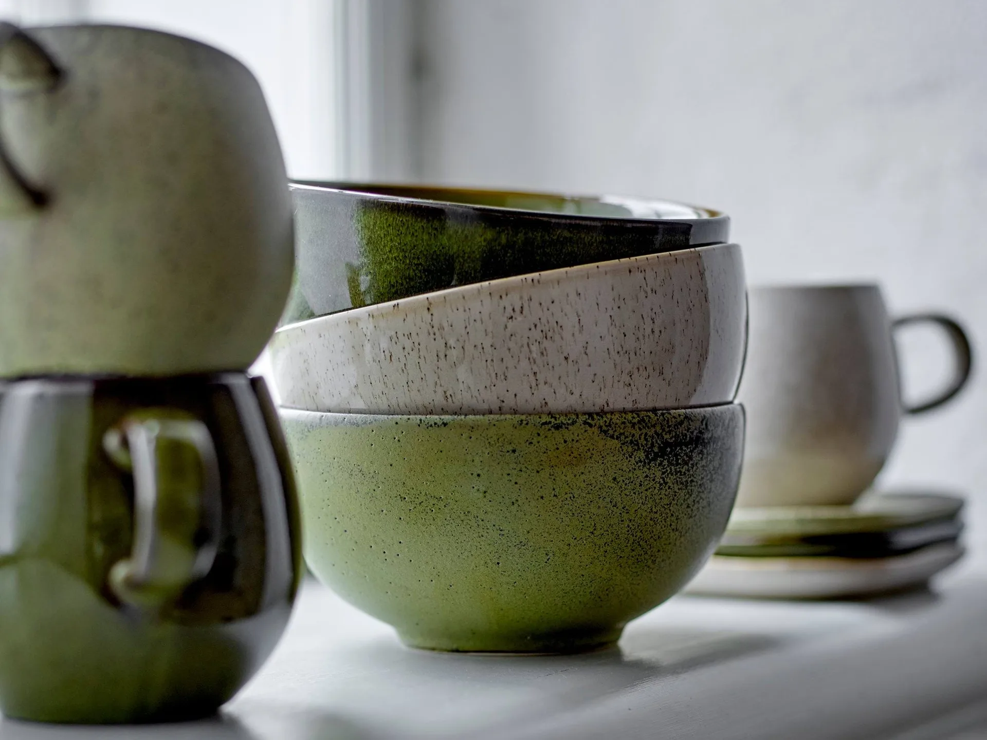 Addison μπολ Ø16 cm 3 τεμάχια, Green Bloomingville