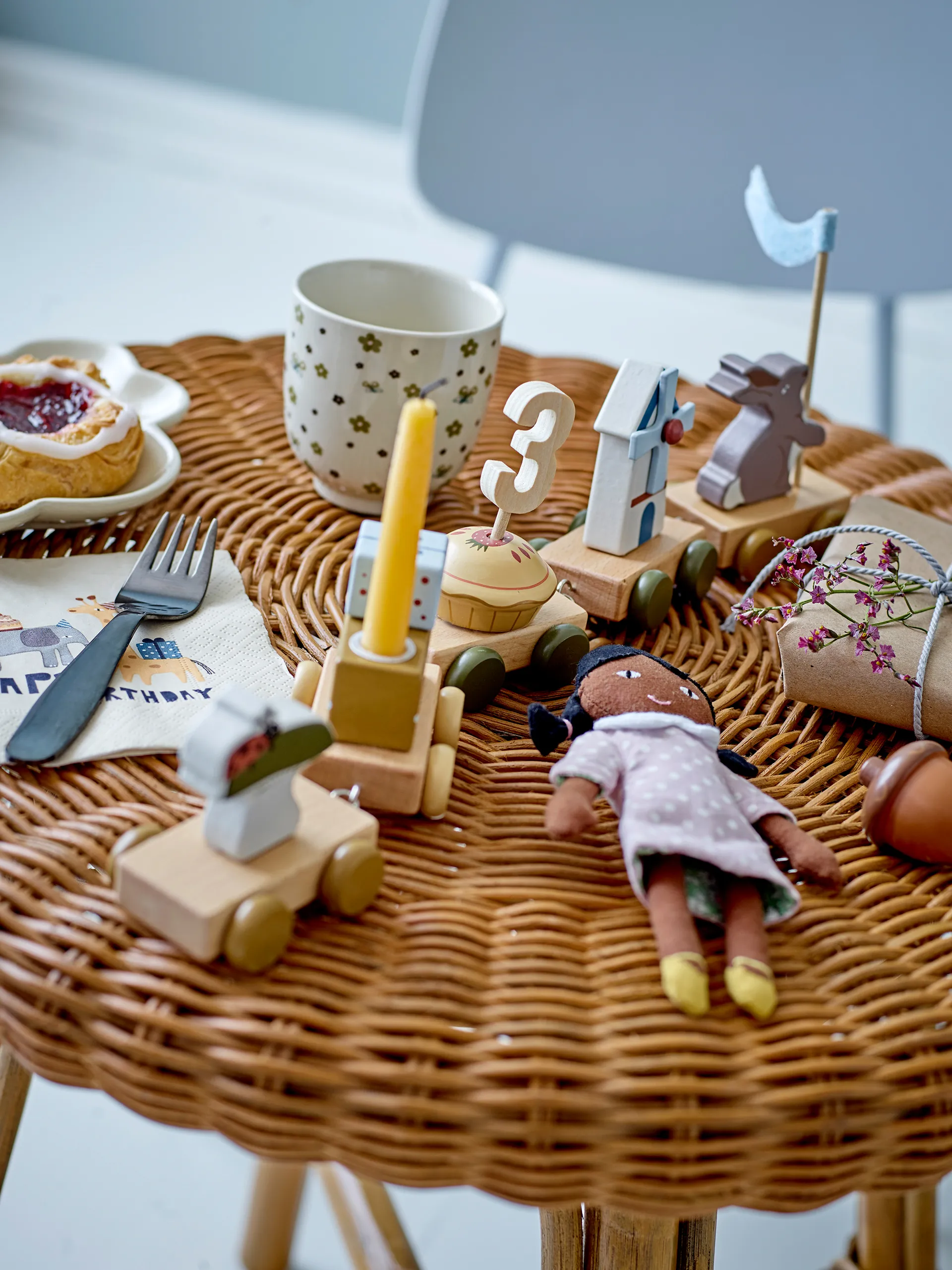 Alfi τρενάκι γενεθλίων 39 cm, Καφέ Bloomingville