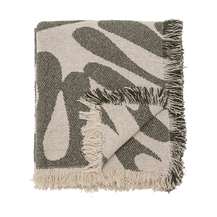 Κουβέρτα από βαμβάκι Alk 130x160 cm - Μπεζ-πράσινο - Bloomingville