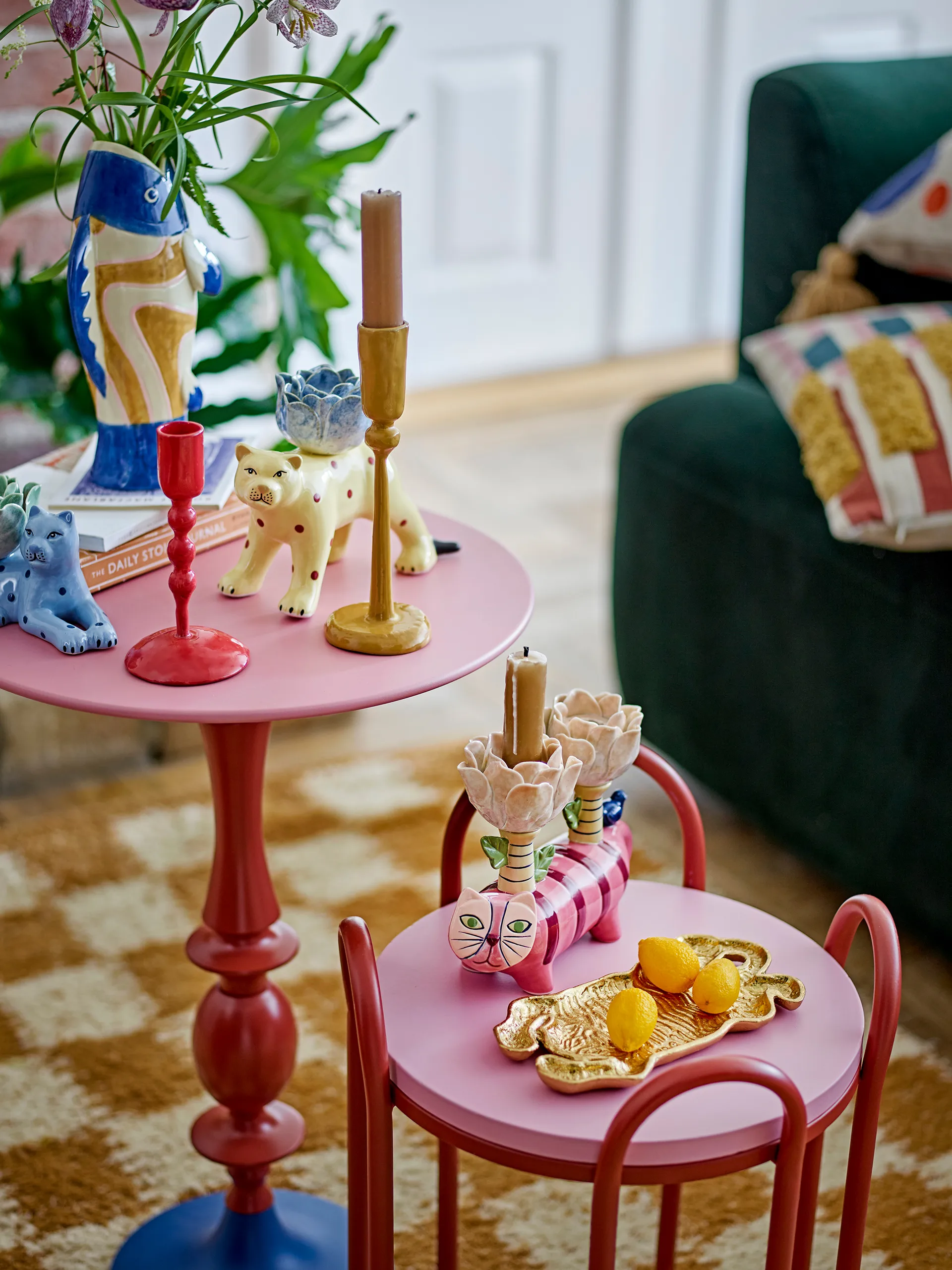 Annan βοηθητικό τραπέζι Ø37,5 εκ., Κόκκινο Bloomingville