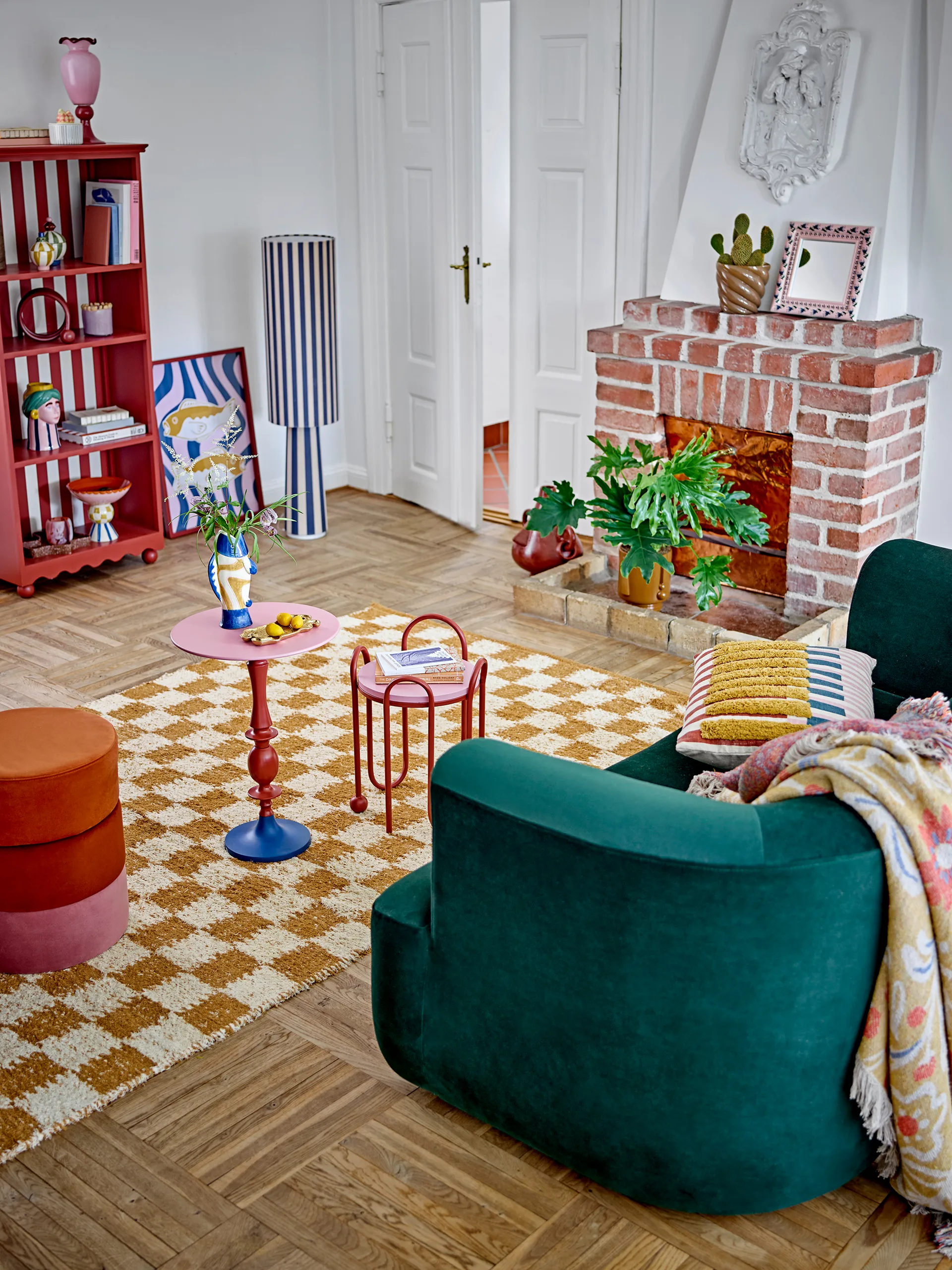 Annan βοηθητικό τραπέζι Ø37,5 εκ., Κόκκινο Bloomingville