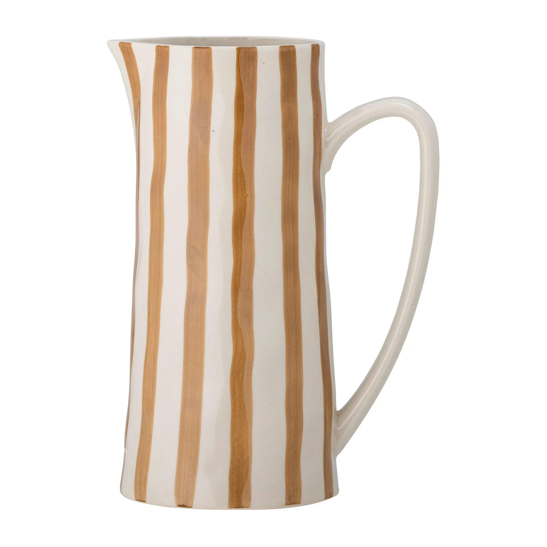 Κανάτα Begonia stoneware 23,5 cm, brown Stripes Bloomingville