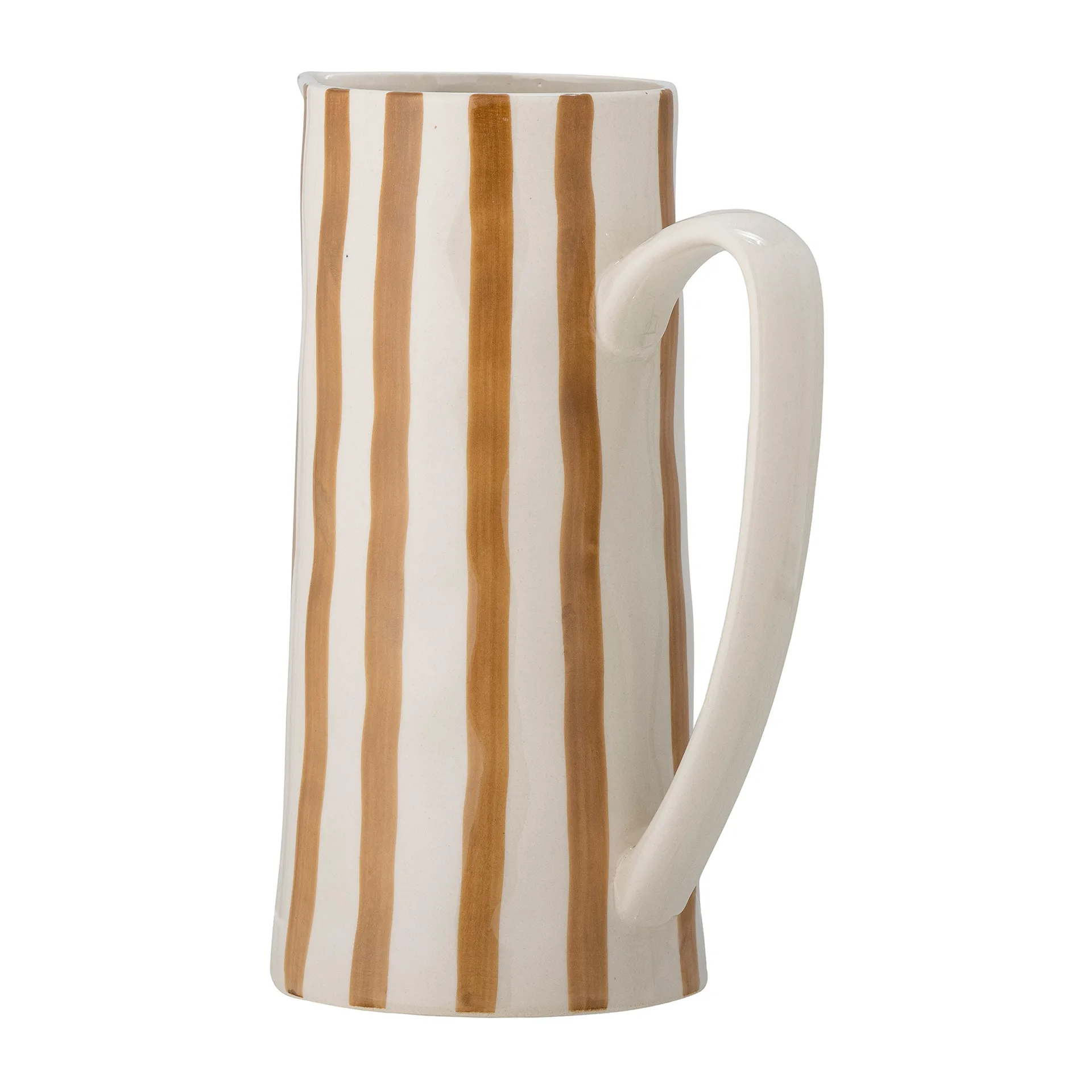 Κανάτα Begonia stoneware 23,5 cm, brown Stripes Bloomingville