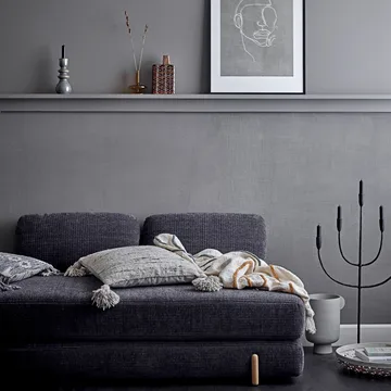 Bloomingville βαμβακερό ριχτάρι με κέντημα 125x150 cm - φύση - Bloomingville