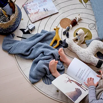 Bloomingville παιδικό χαλάκι- διάστημα Ø130 cm - Φυσικό - Bloomingville