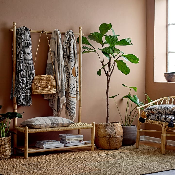 Bloomingville ριχτάρι από ανακυκλωμένο βαμβάκι 130x160 cm, μαύρο Bloomingville