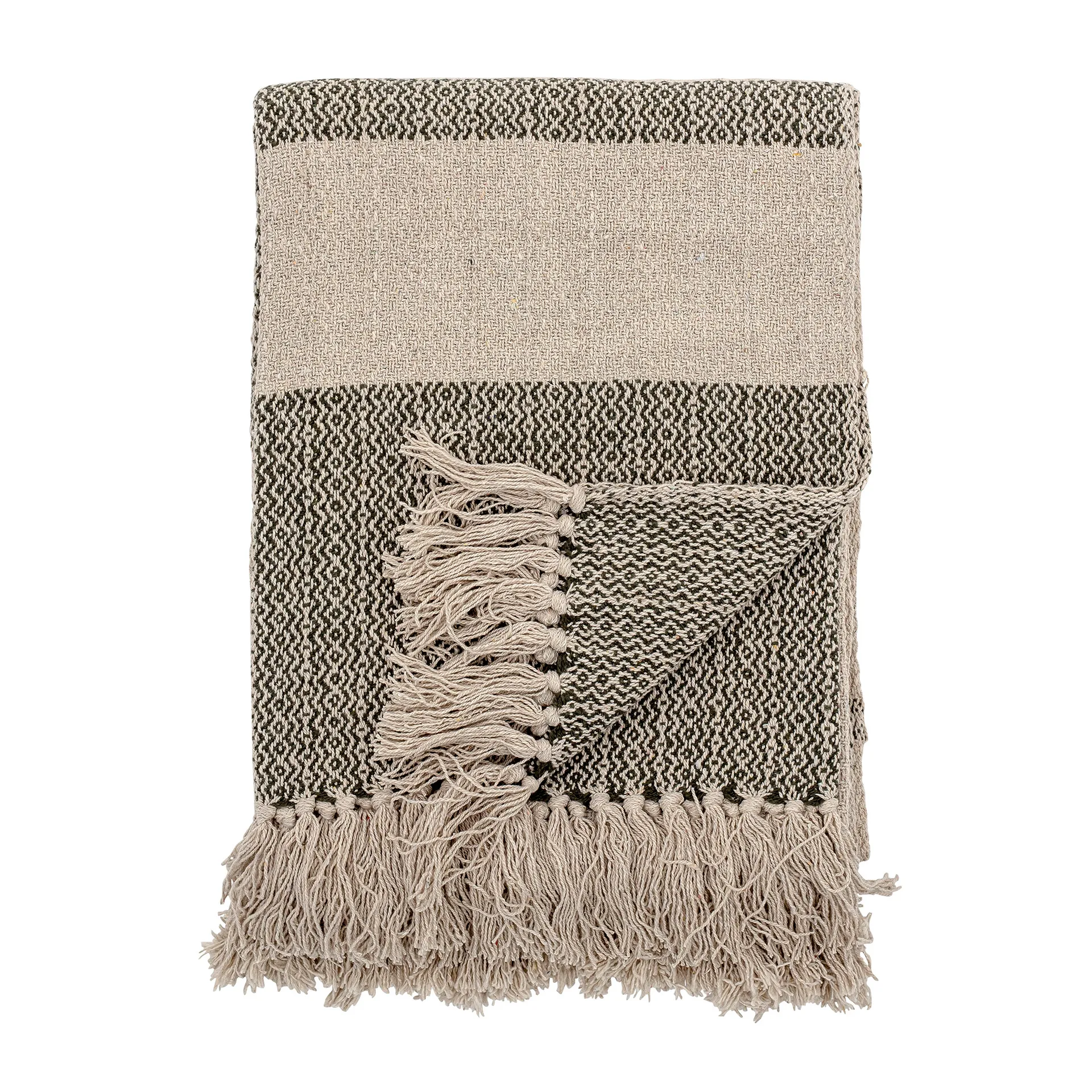 Bloomingville ριγέ ριχτάρι 130x160 cm, πράσινο Bloomingville