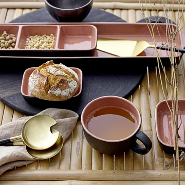 Bloomingville μαχαιροπίρουνα σαλάτας 2 τεμάχια - μαύρο-χρυσαφί - Bloomingville