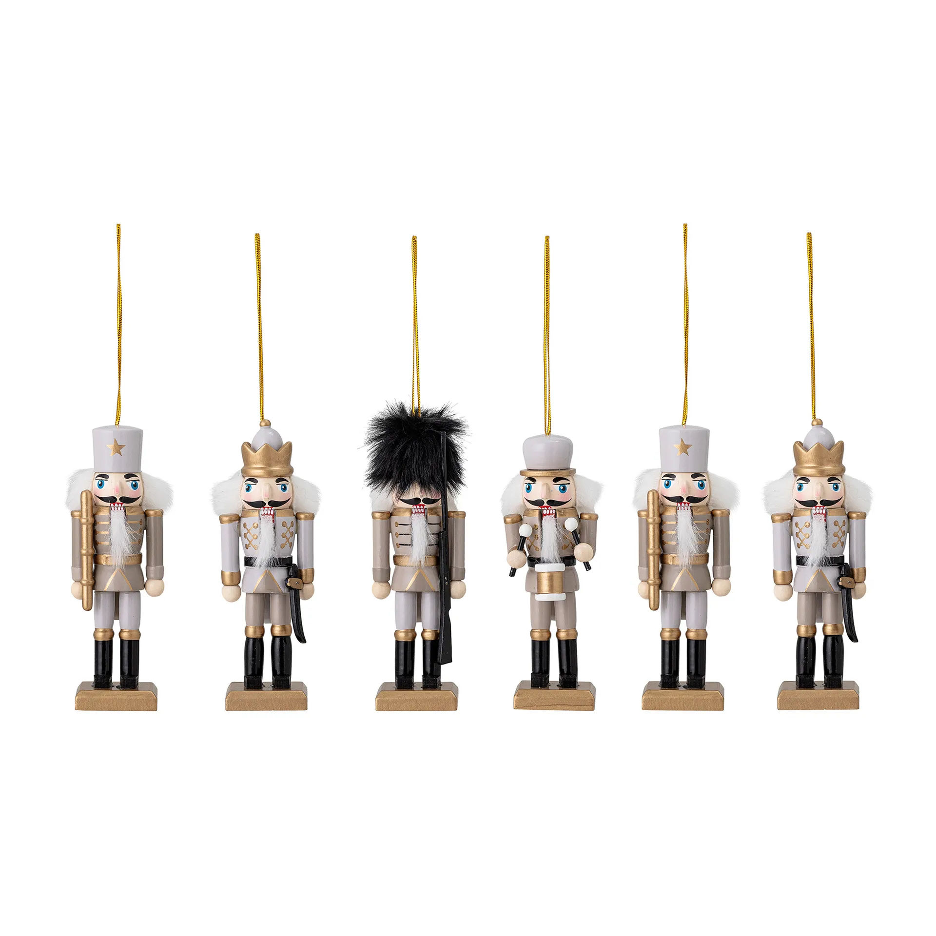 Bloomingville κρεμαστά χριστουγεννιάτικα στολίδια 6 τεμάχια, Χρυσαφί Bloomingville