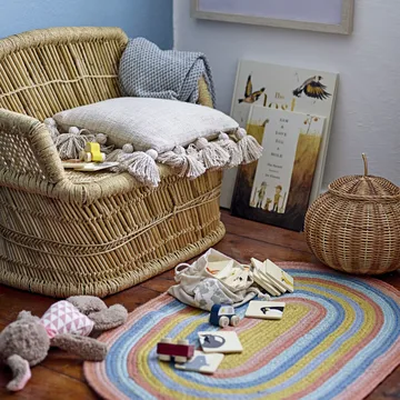 Bloomingville χαλί rainbow jute - Πολύχρωμο - Bloomingville