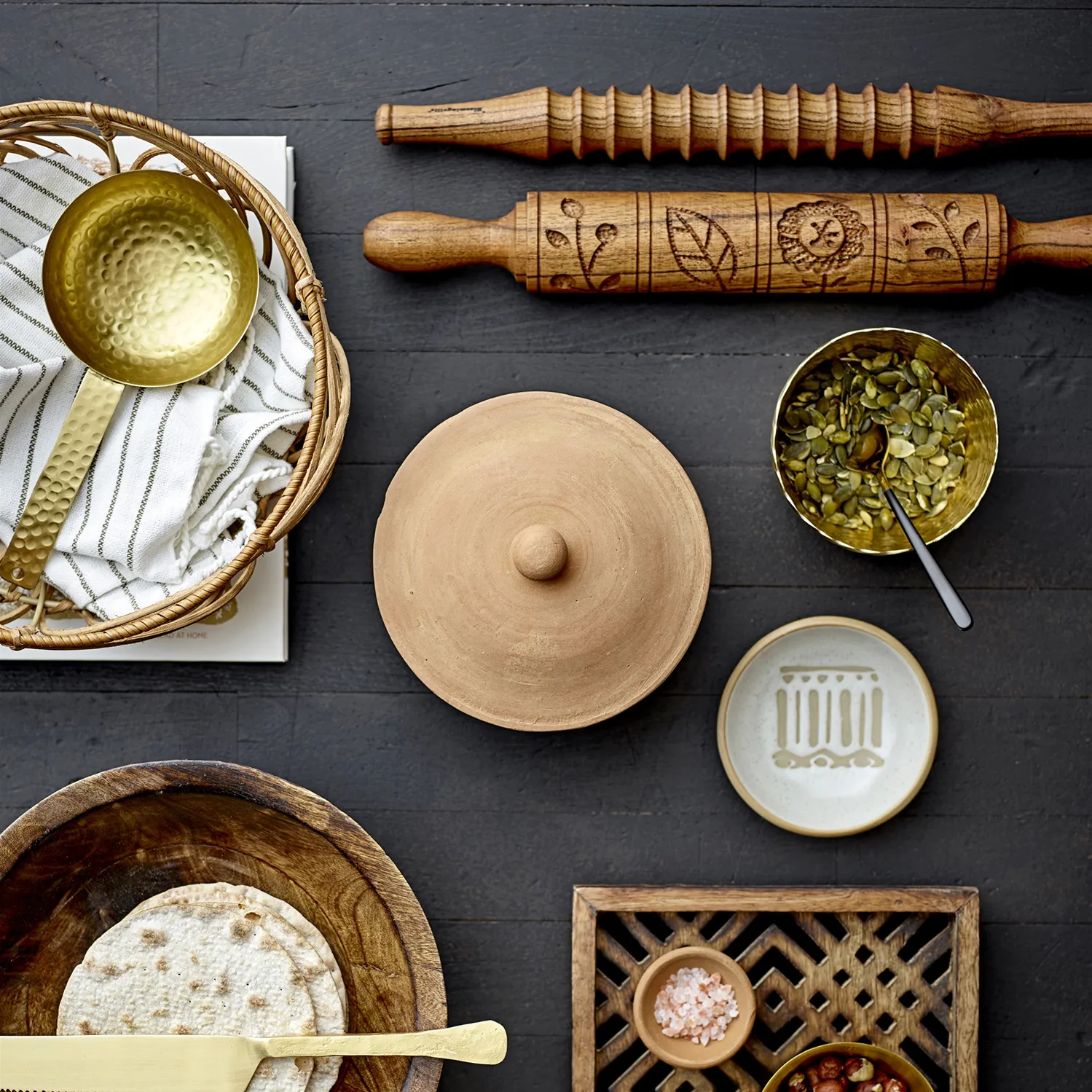 Bloomingville ψωμιέρα rattan 2 τεμάχια, φύση Bloomingville