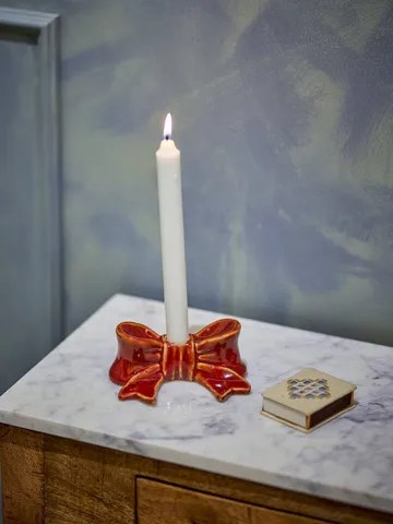 Bow κηροπήγιο - Κόκκινο, 11,5 εκ. - Bloomingville