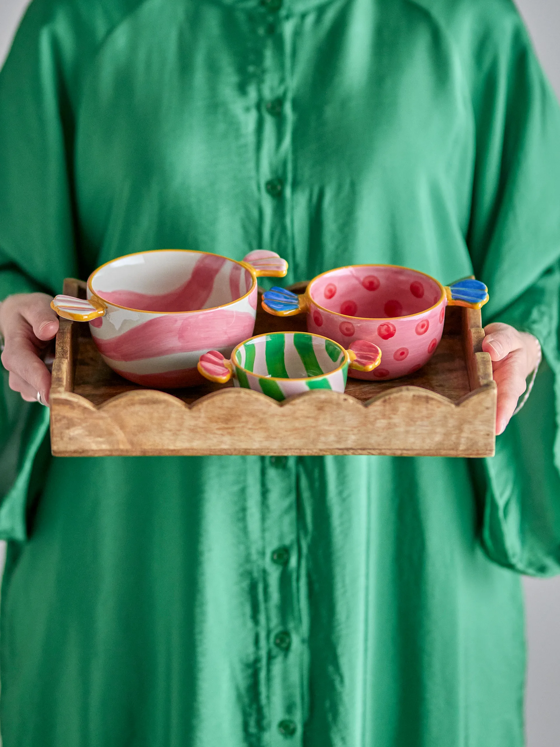 Caramella μπολ 3 τεμάχια, Ροζ Bloomingville