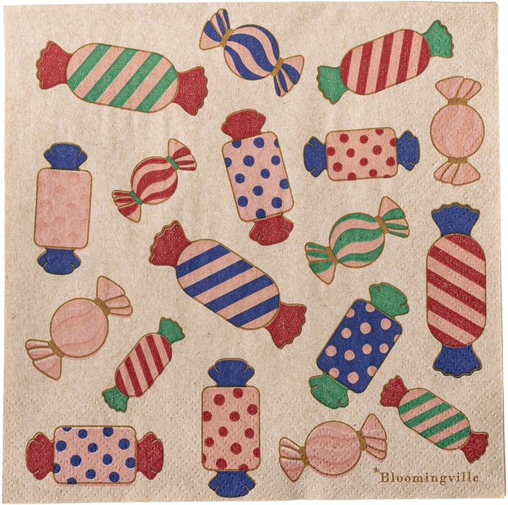 Caramella πετσέτα 33x33 εκ. πακέτο των 20 - Ροζ - Bloomingville