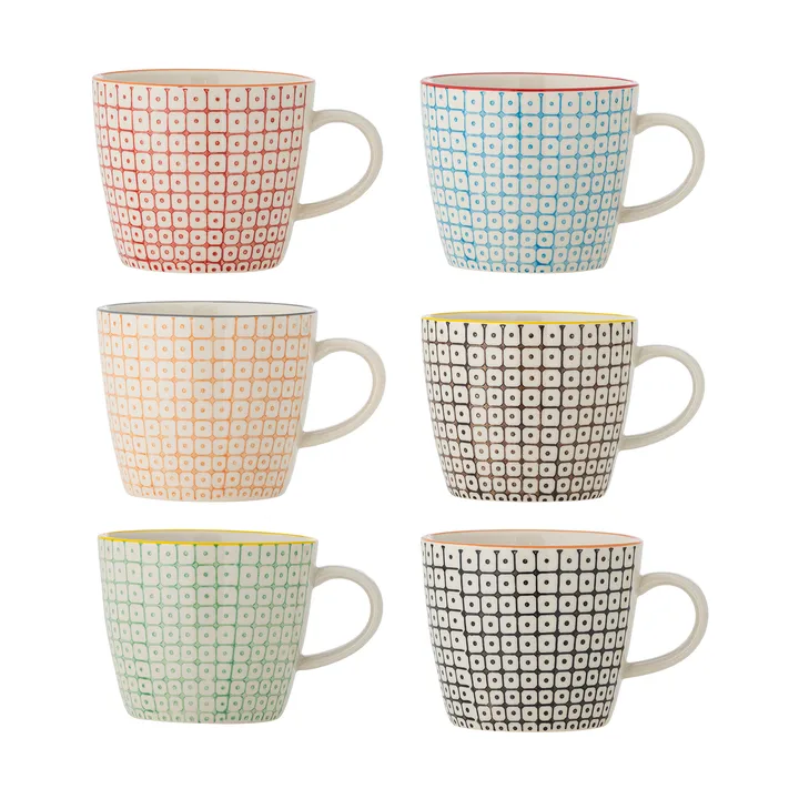 Carla κούπα - Multi, 6-pack - Bloomingville
