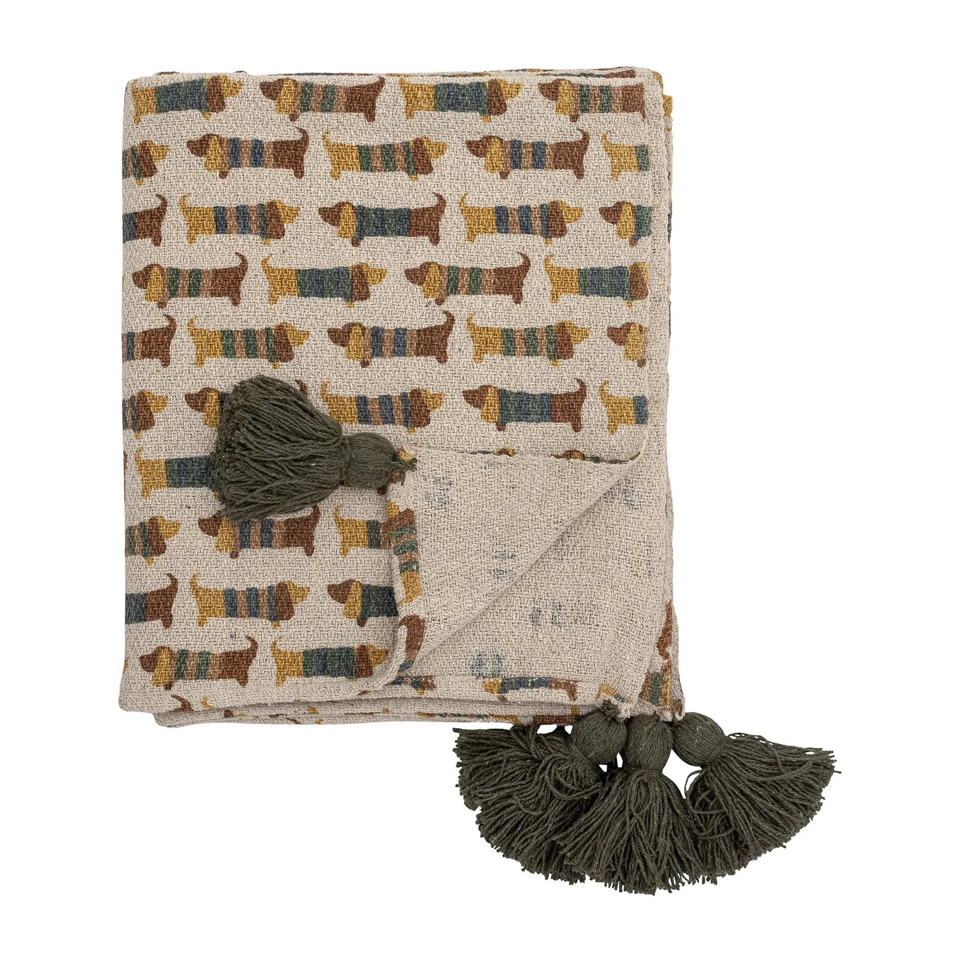 Charlie ριχτάρι 130x160 εκ, Καφέ Bloomingville