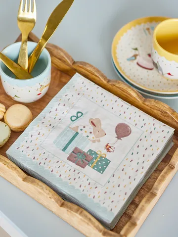 Cherry βαμβακερή κουβέρτα 160x130 εκ. - Μπλε - Bloomingville