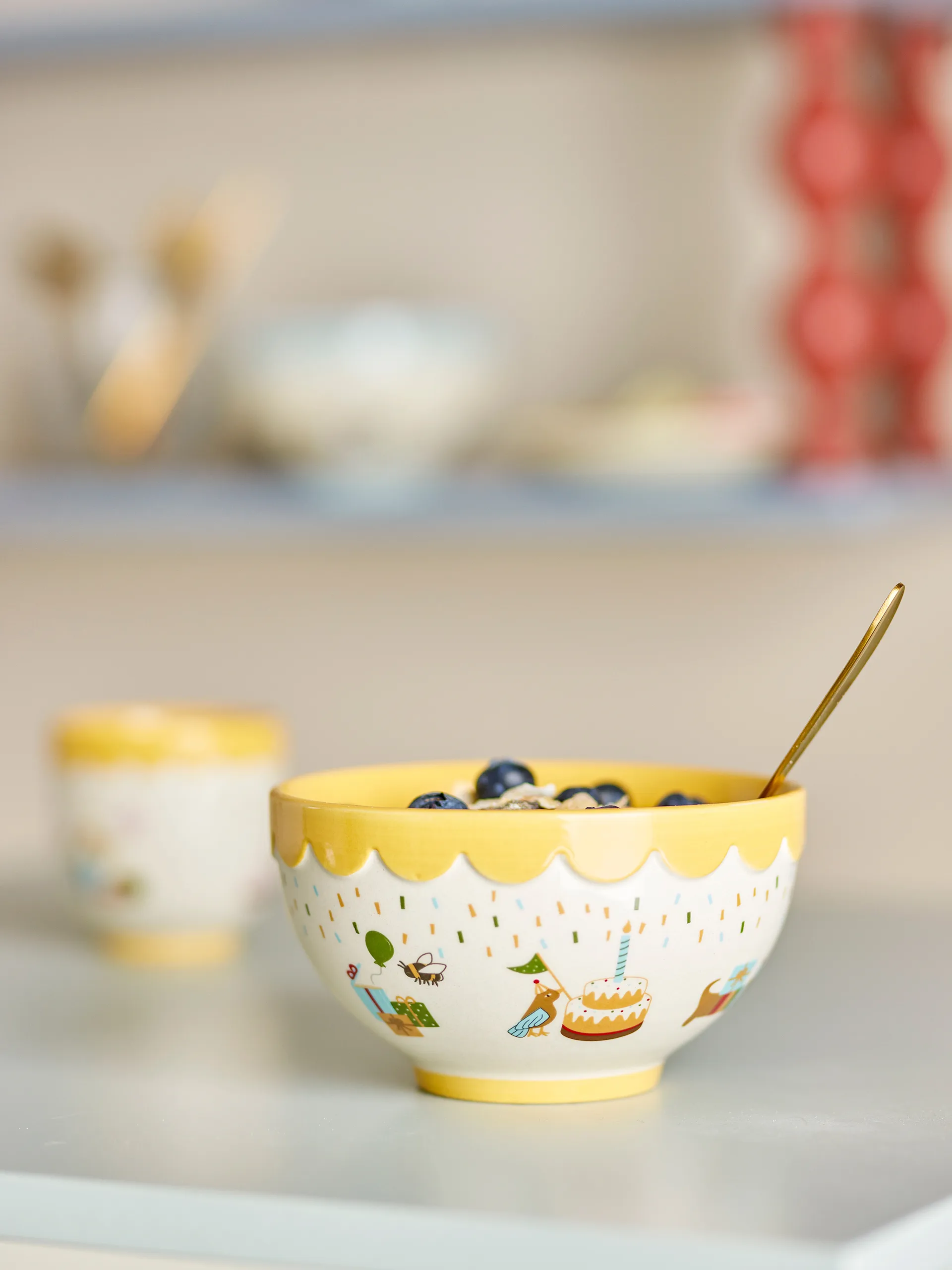 Chola κουβέρτα βαμβακερή 150x130 εκ., Κίτρινο Bloomingville