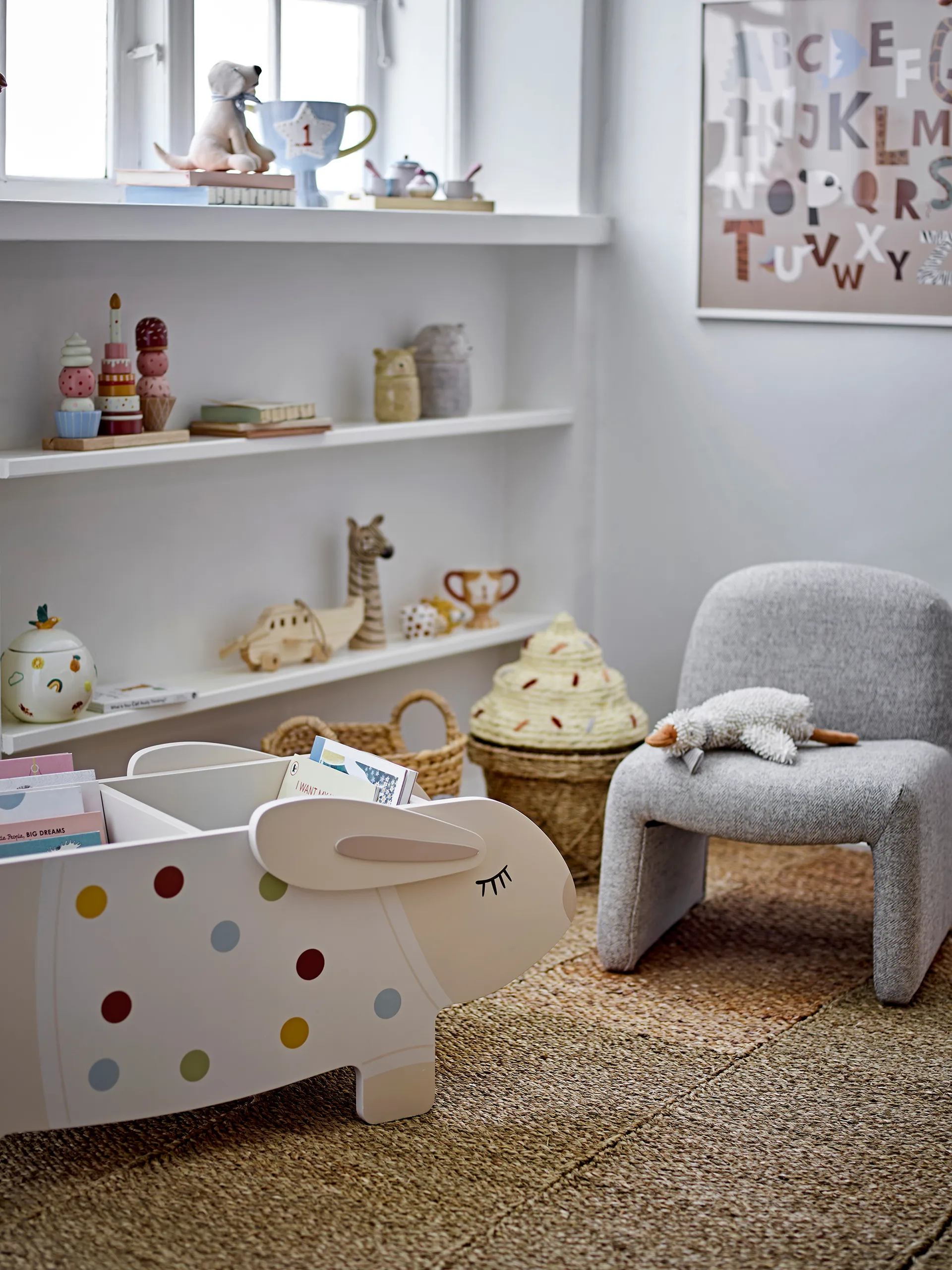 Colorine διακοσμητικό τοίχου βαμβακερό 101x101 εκ., Φυσικό Bloomingville