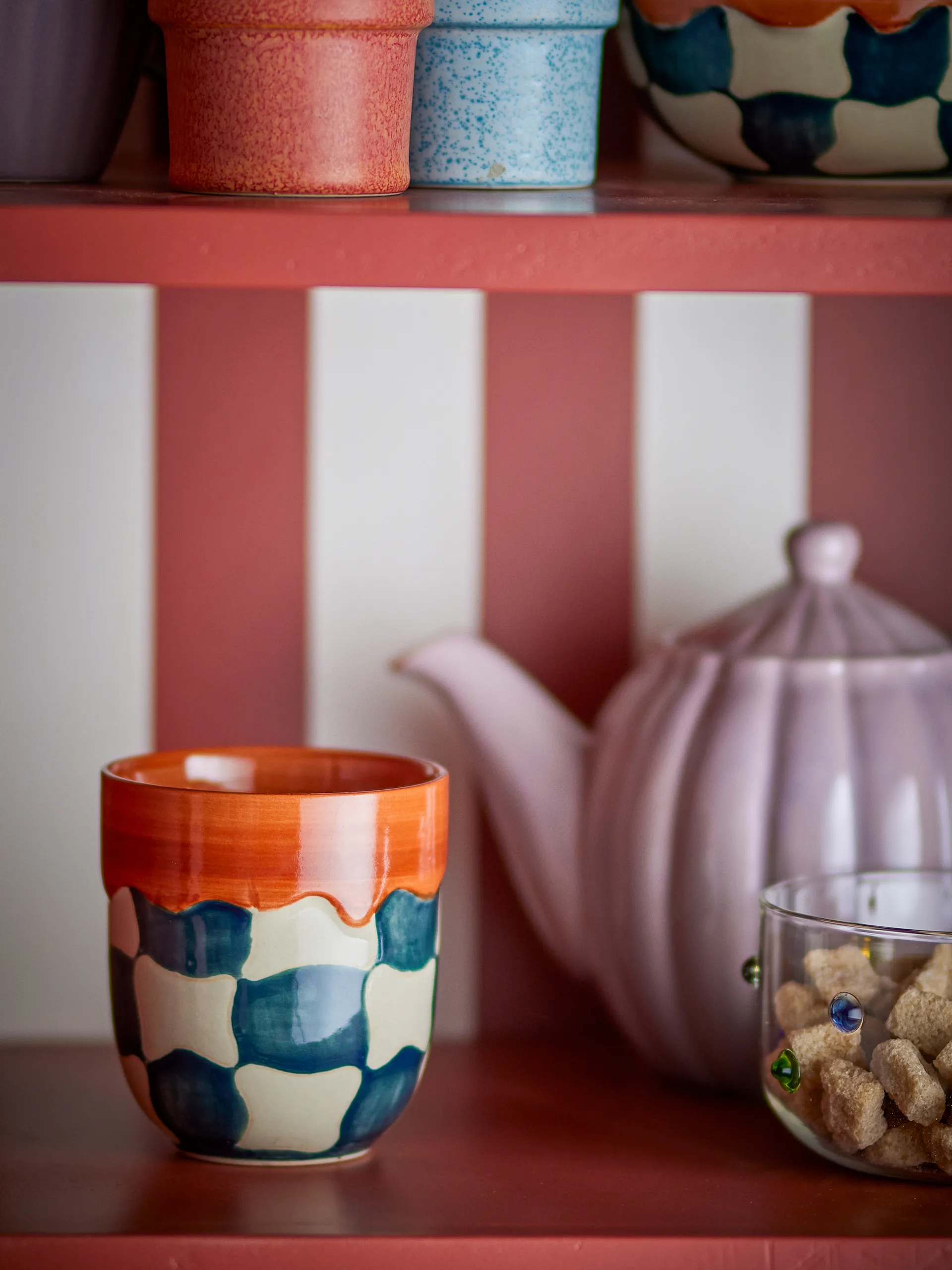 Colorine βαμβακερή κουβέρτα 160x130 εκ., Μπλε Bloomingville