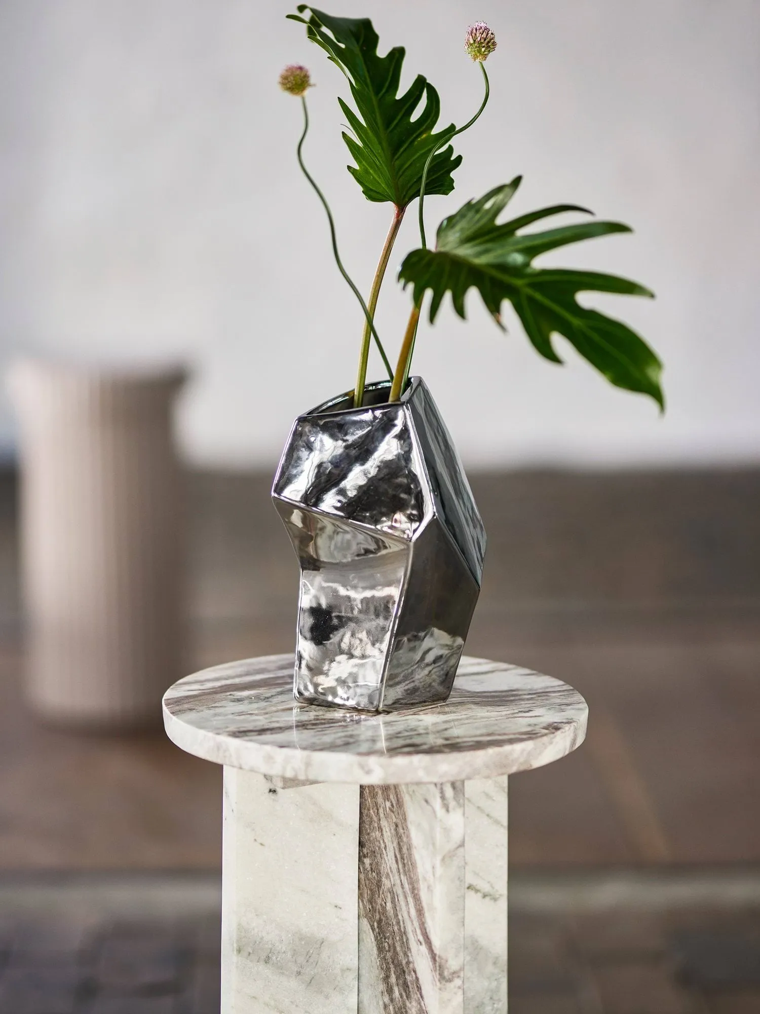 Dimona βάζο, Silver, 15x23 εκ. Bloomingville