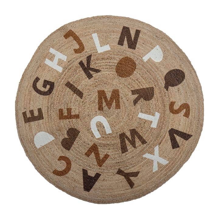 Dinne jute χαλί Ø130 εκ - Alphabet - Bloomingville