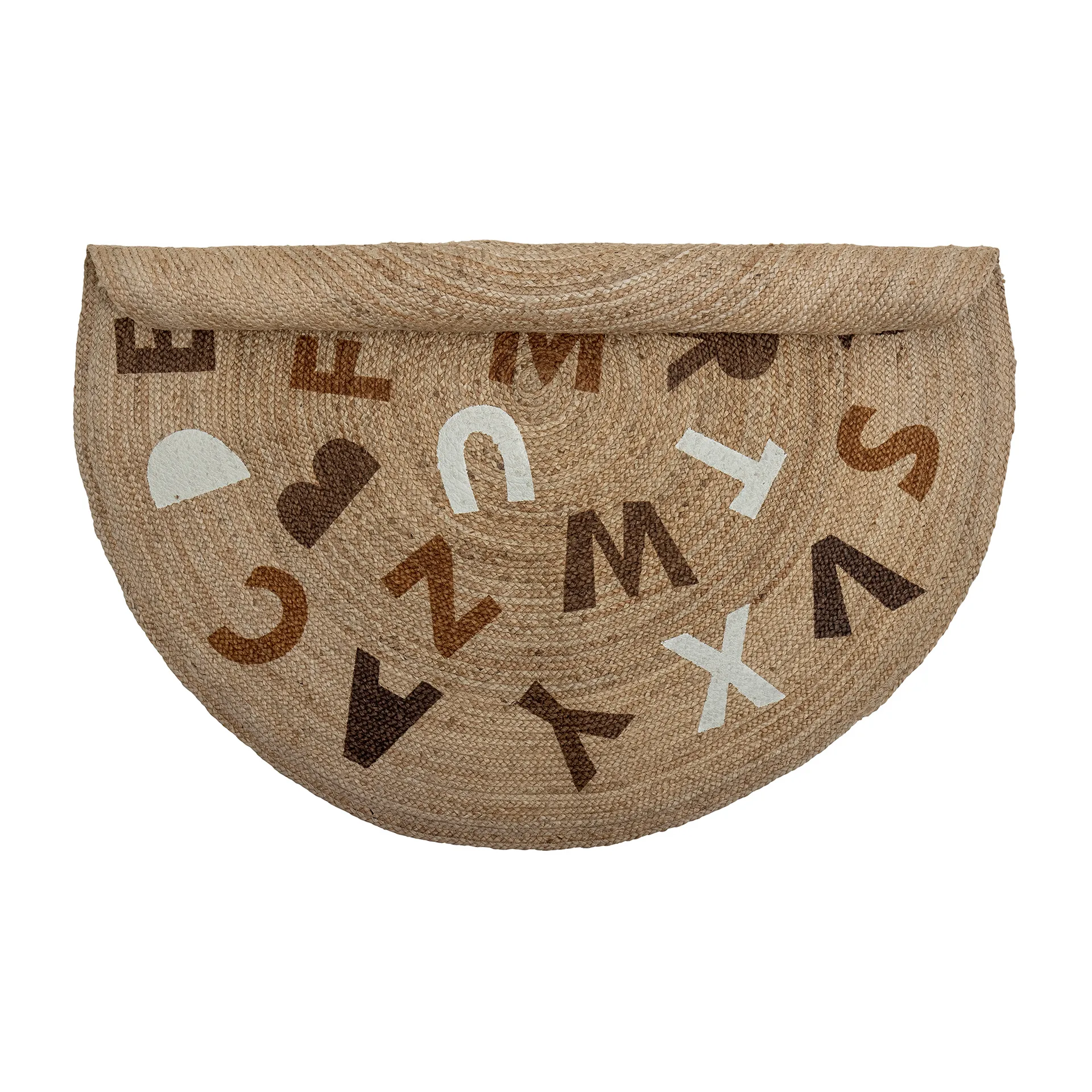 Dinne jute χαλί Ø130 εκ, Alphabet Bloomingville
