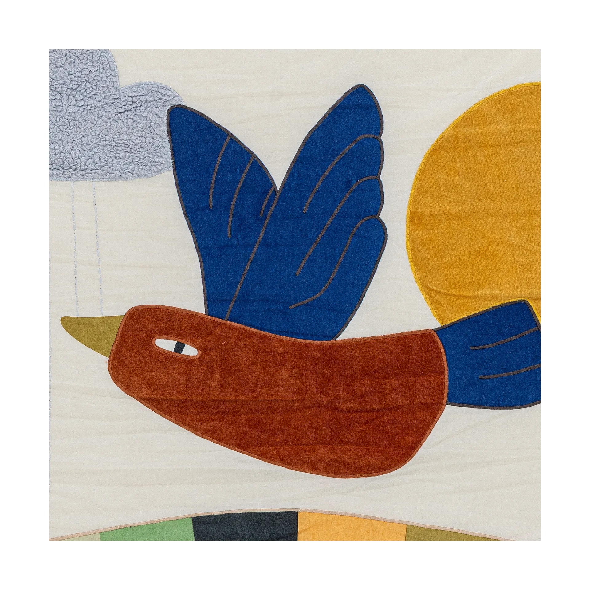 Dolly πουφ από μαλλί 50x45 εκ., Φυσικό Bloomingville