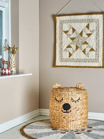 Καλάθι αποθήκευσης Dolma με καπάκι Ø42x50 εκ. - Natur - Bloomingville