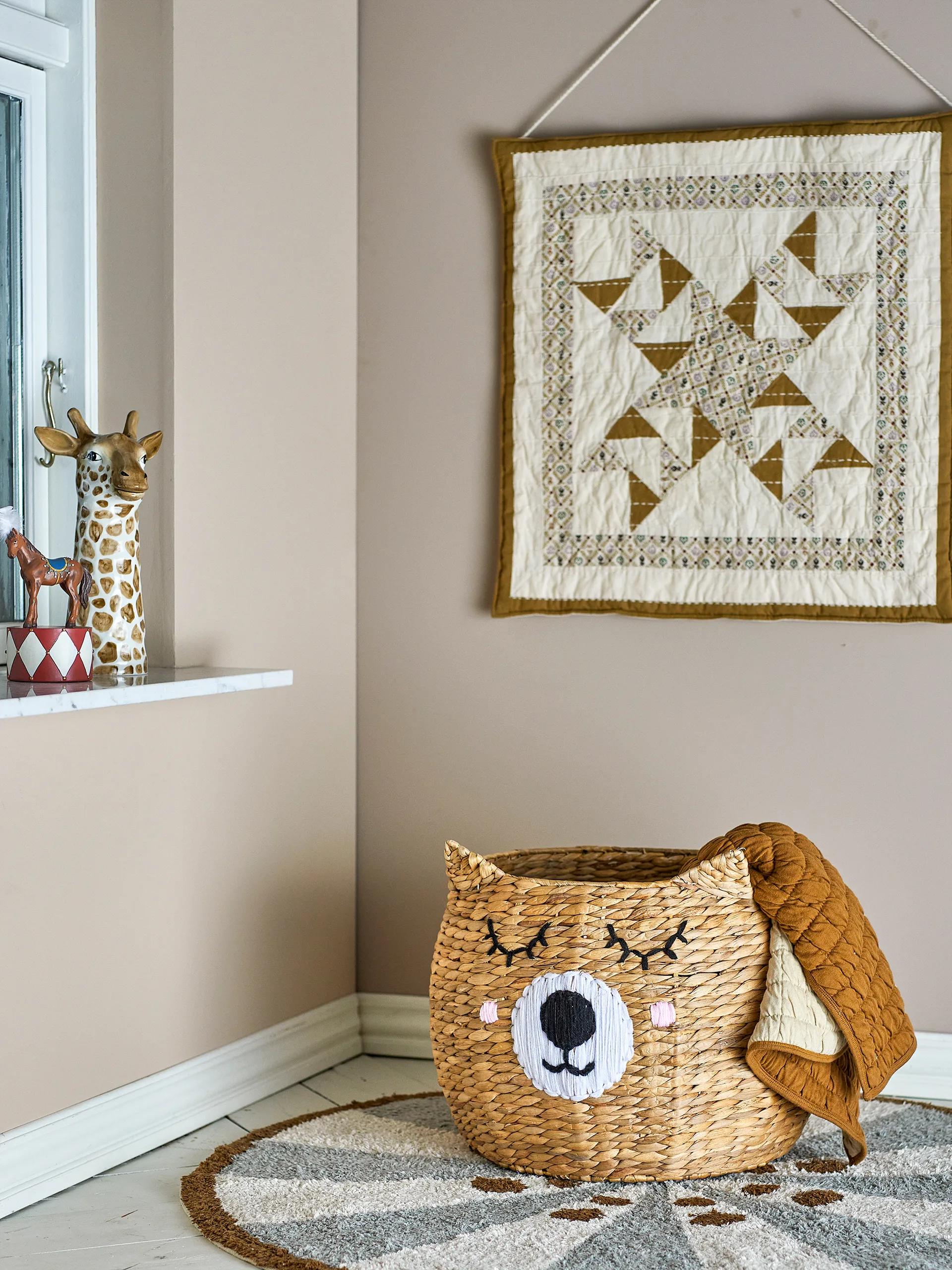 Eman αποθηκευτικό καλάθι Ø50x40 εκ, Natur Bloomingville