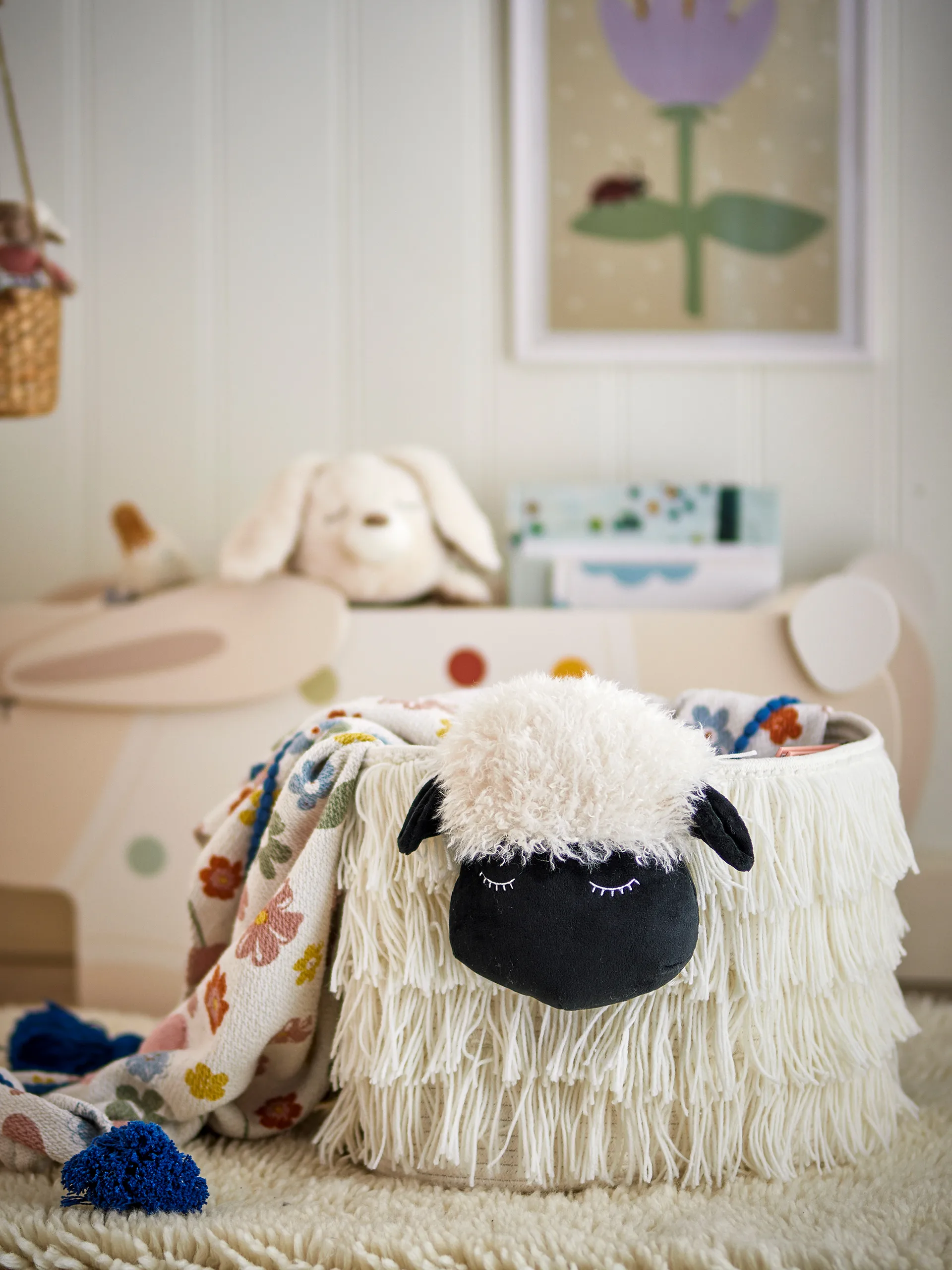 Ethan κουβέρτα βαμβακερή 160x130 εκ., Άσπρο Bloomingville