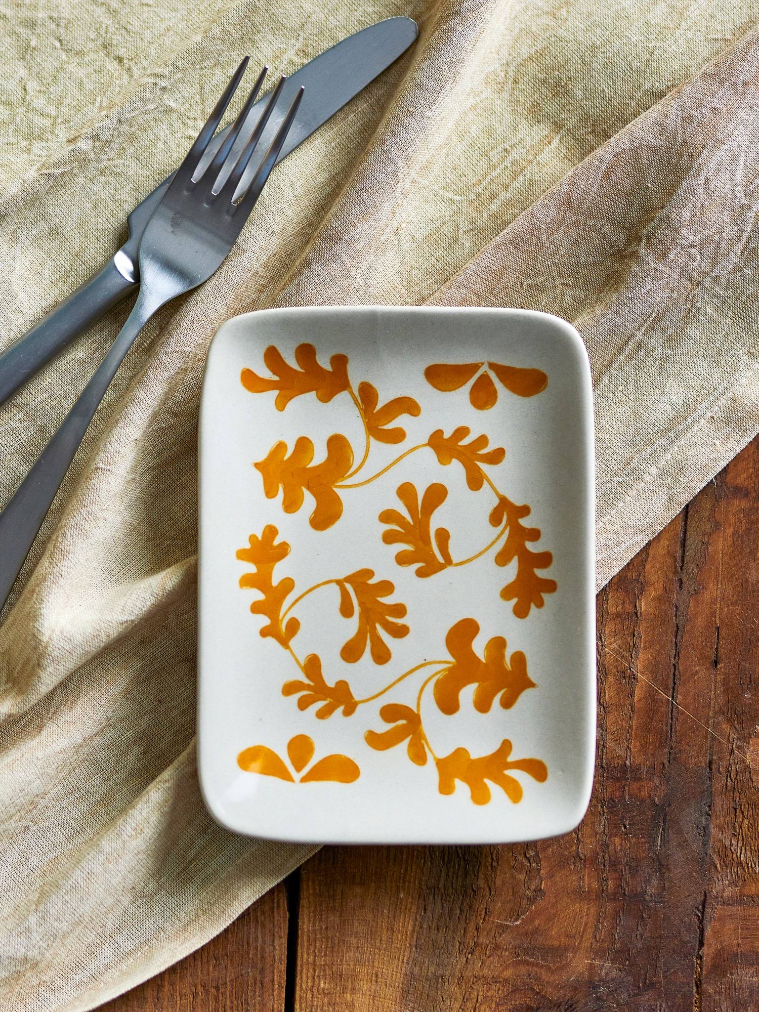 Fauni πιάτο dessert, Κίτρινο, 15x11,5 εκ. Bloomingville