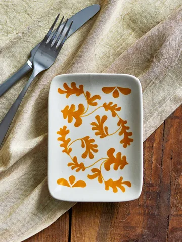 Fauni πιάτο dessert - Κίτρινο, 15x11,5 εκ. - Bloomingville