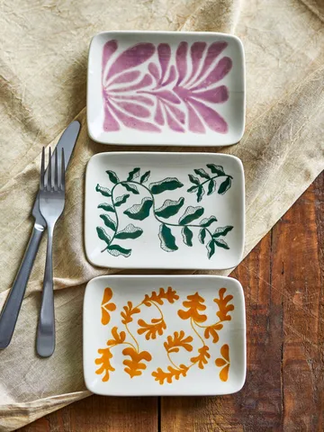 Fauni πιάτο dessert - Κίτρινο, 15x11,5 εκ. - Bloomingville