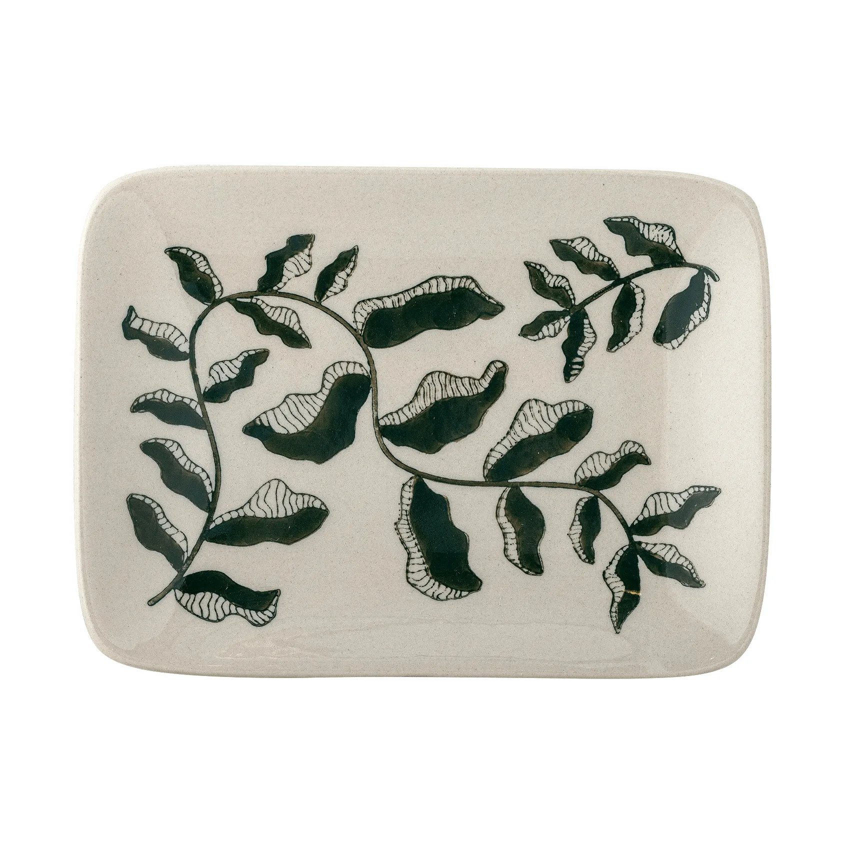 Fauni πιάτο dessert, Πράσινο, 15x11,5 εκ. Bloomingville