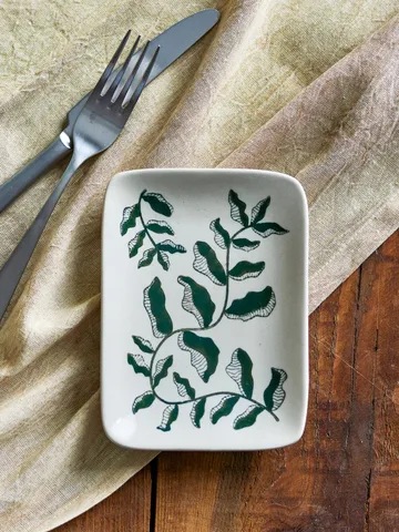 Fauni πιάτο dessert - Πράσινο, 15x11,5 εκ. - Bloomingville