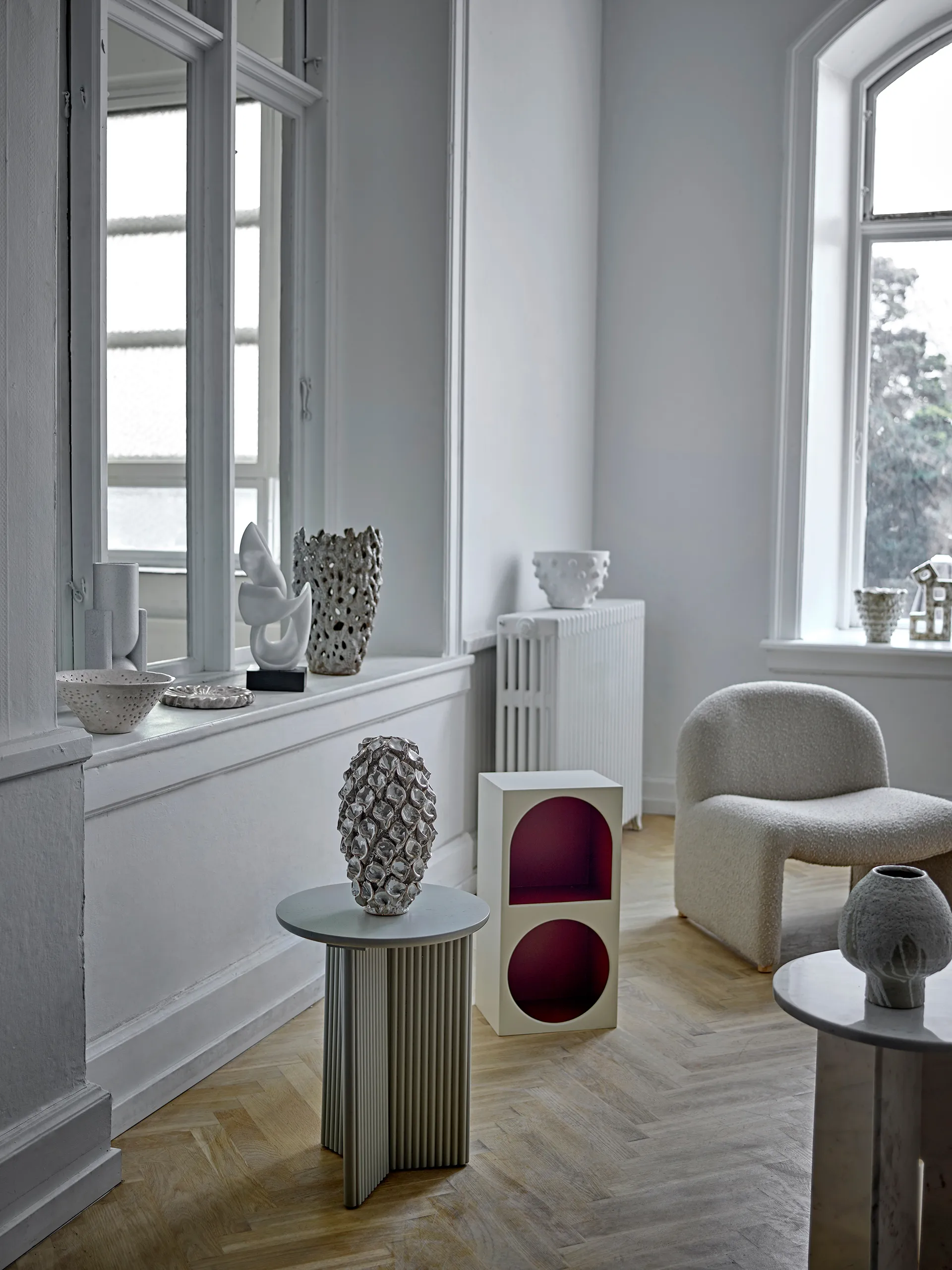 Ferdinand πάγκος 110x32 εκ., Άσπρο Bloomingville