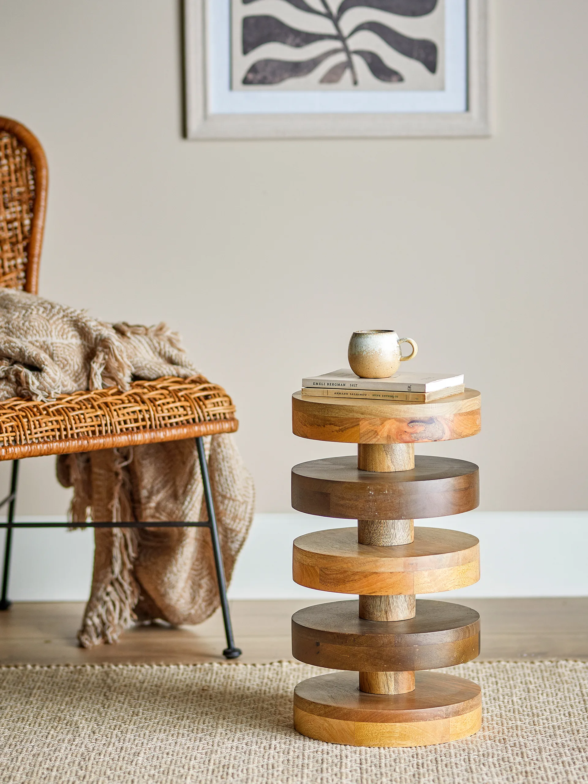 Τραπεζάκι Franka Ø25x46 εκ., Brown Bloomingville