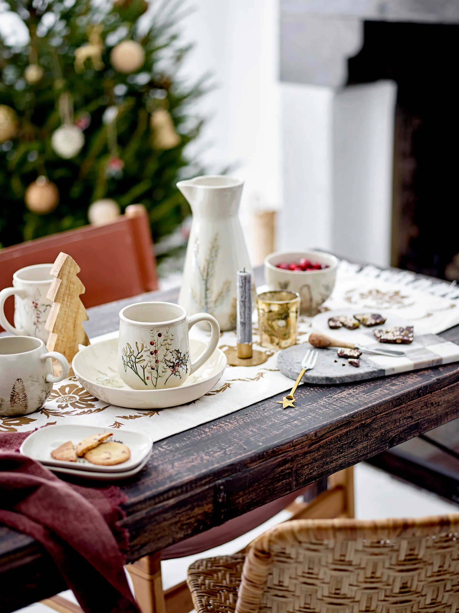 Georgette dessert πιρούνι συσκευασία 4 τεμαχίων, Μπρούτζος-ανοξείδωτο ατσάλι Bloomingville