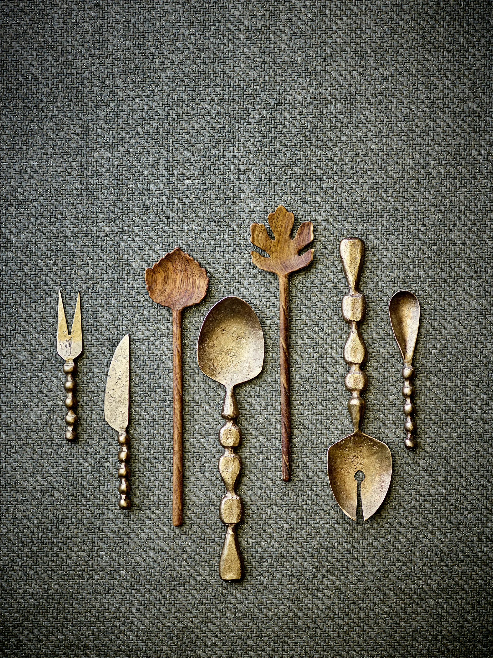 Haolin σετ μαχαιριών για τυρί 3 τεμ., Ορείχαλκος Bloomingville