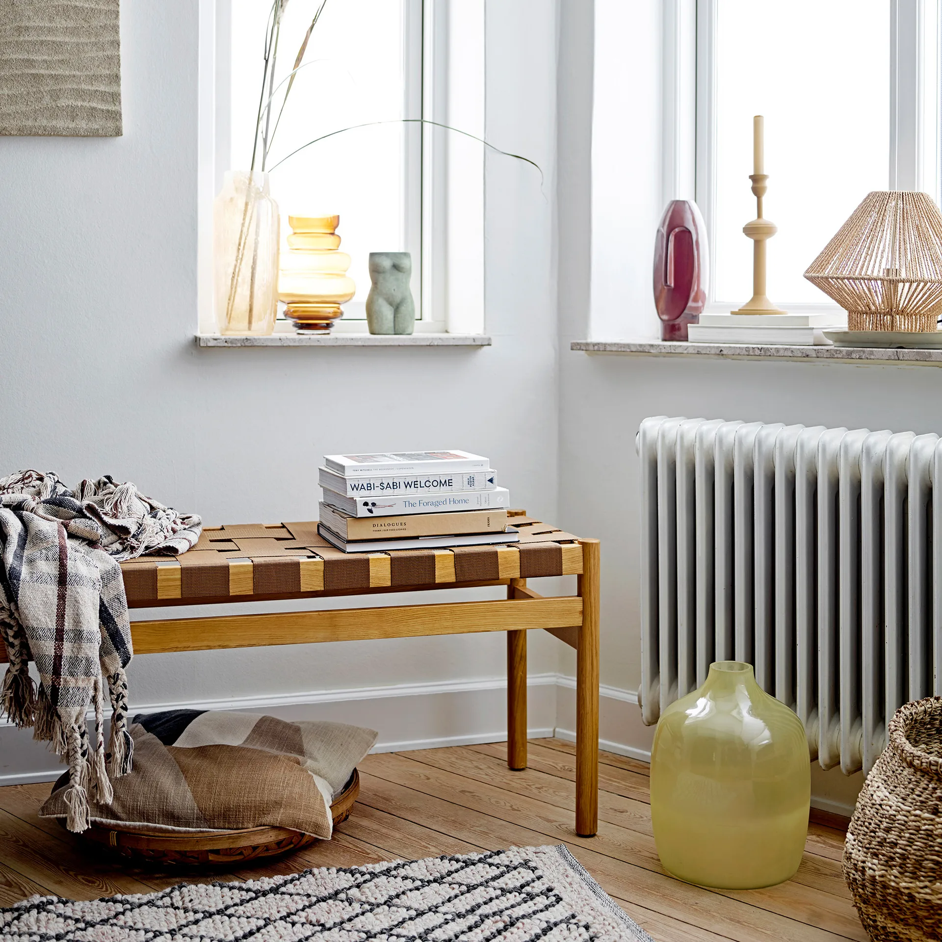 Idima γυάλινο βάζο 30 cm, κίτρινο Bloomingville