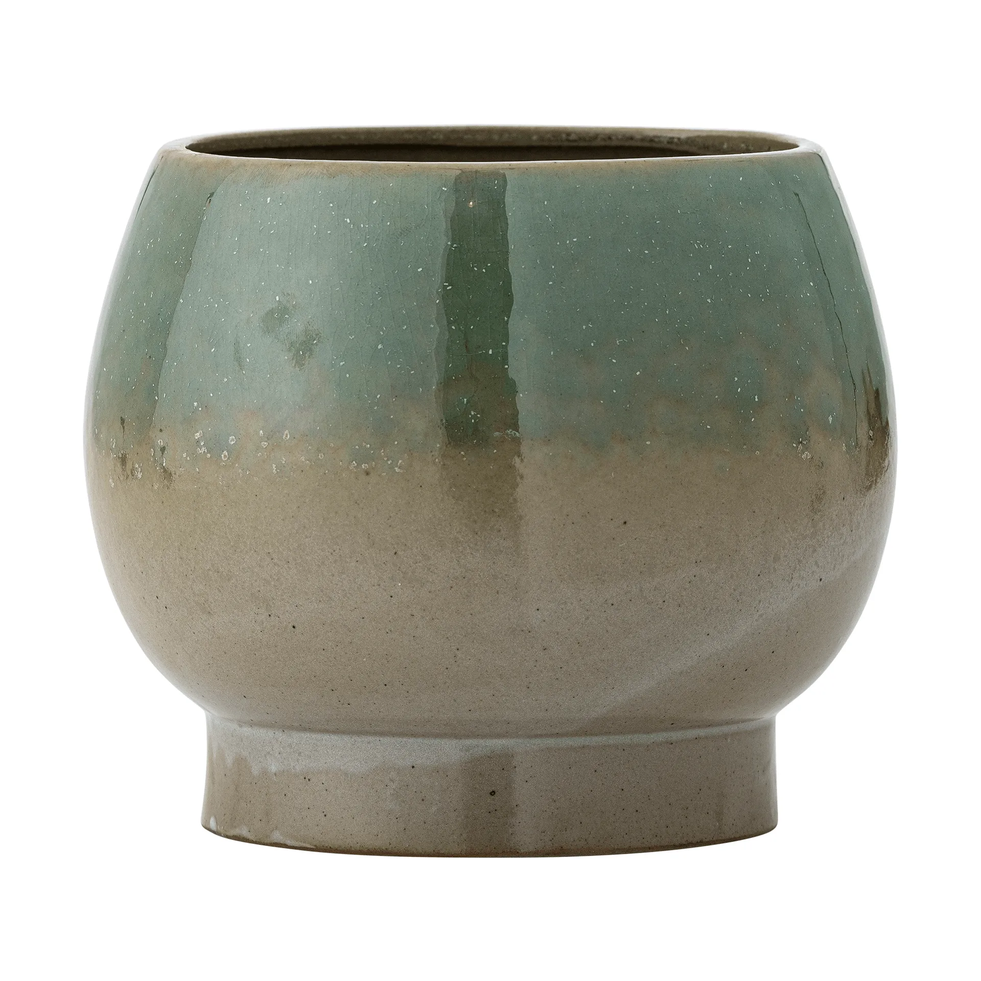 Imke γλάστρα με πιάτο, Green, 18,5x17,5 εκ. Bloomingville