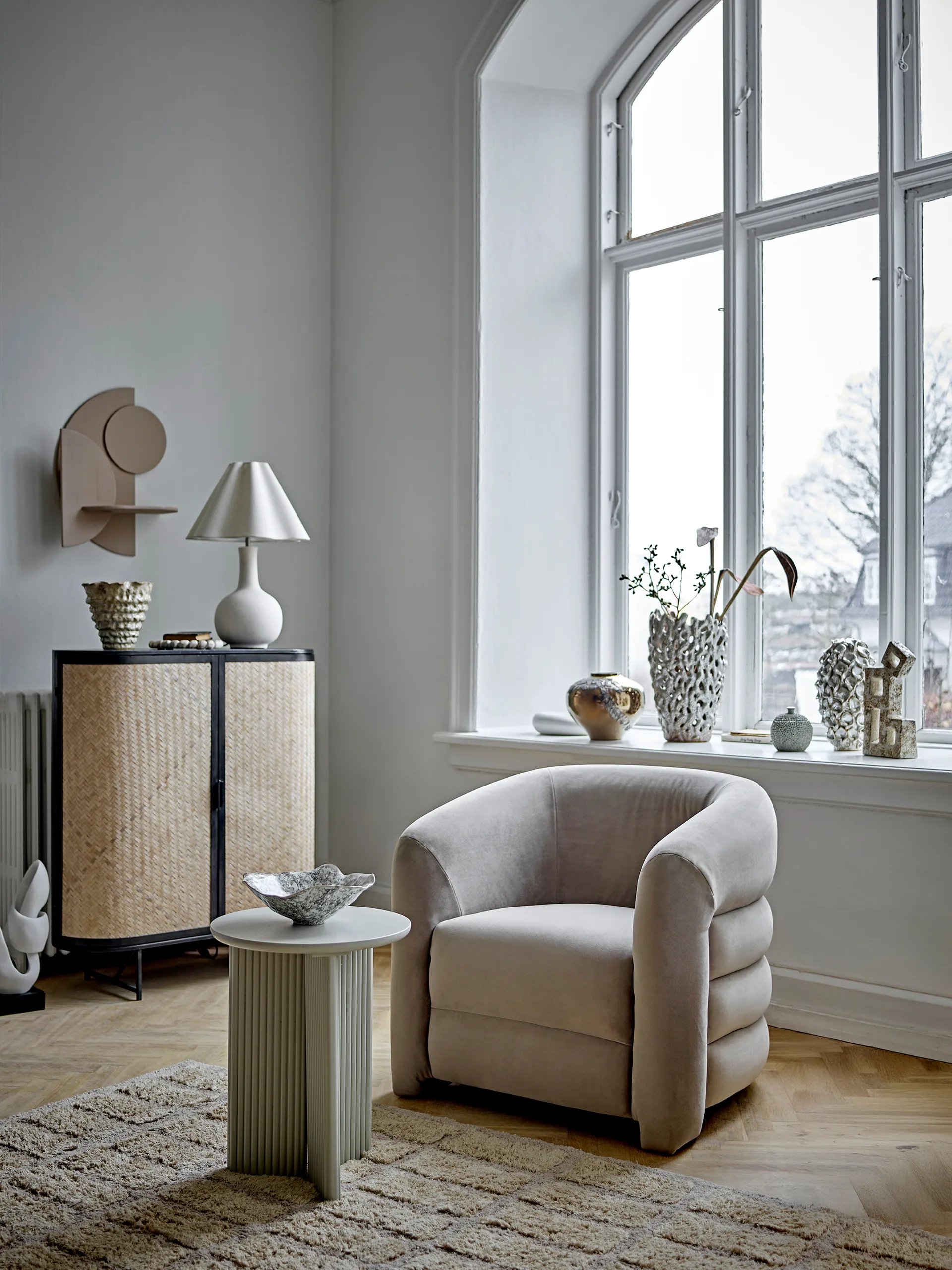 Joel lounge καρέκλα 78x76 εκ., Γκρι Bloomingville