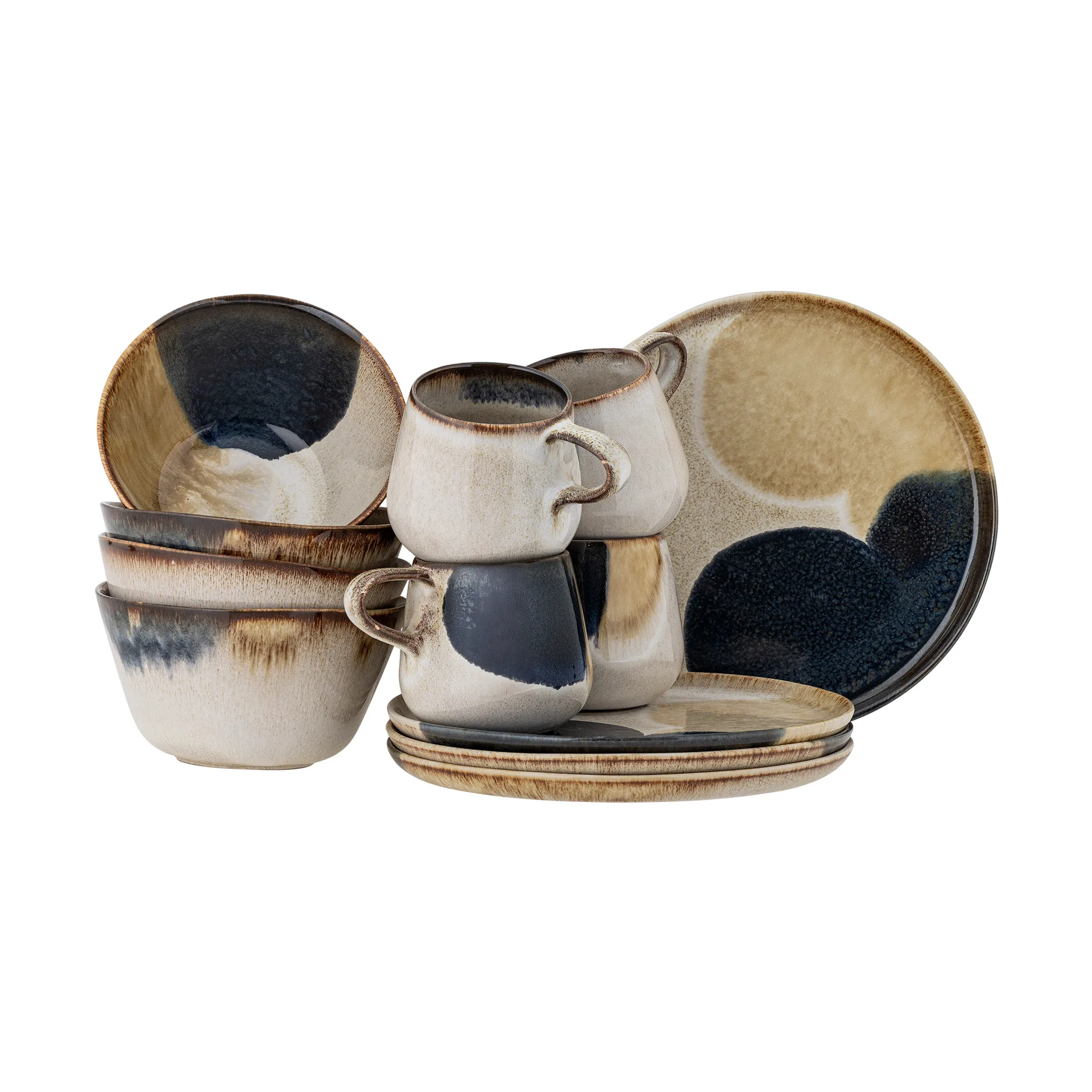 Jules σετ πρωινού 12 τεμ., Γκρι Bloomingville